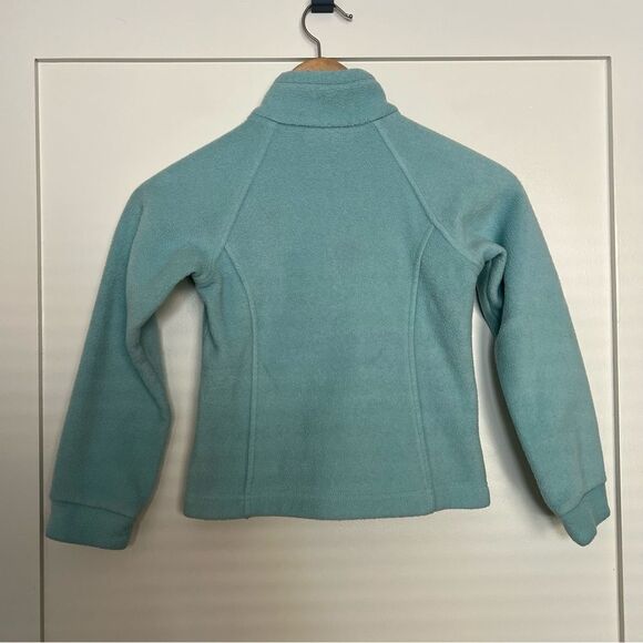Columbia Jacket Kids Youth Sz XS Aqua Blue Fleece Full Zip Pockets Soft - Picture 5 of 11